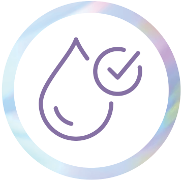 An icon with a water droplet and a 