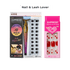 Kiss press-on false eyelashes and nail extensions packaging on a white background