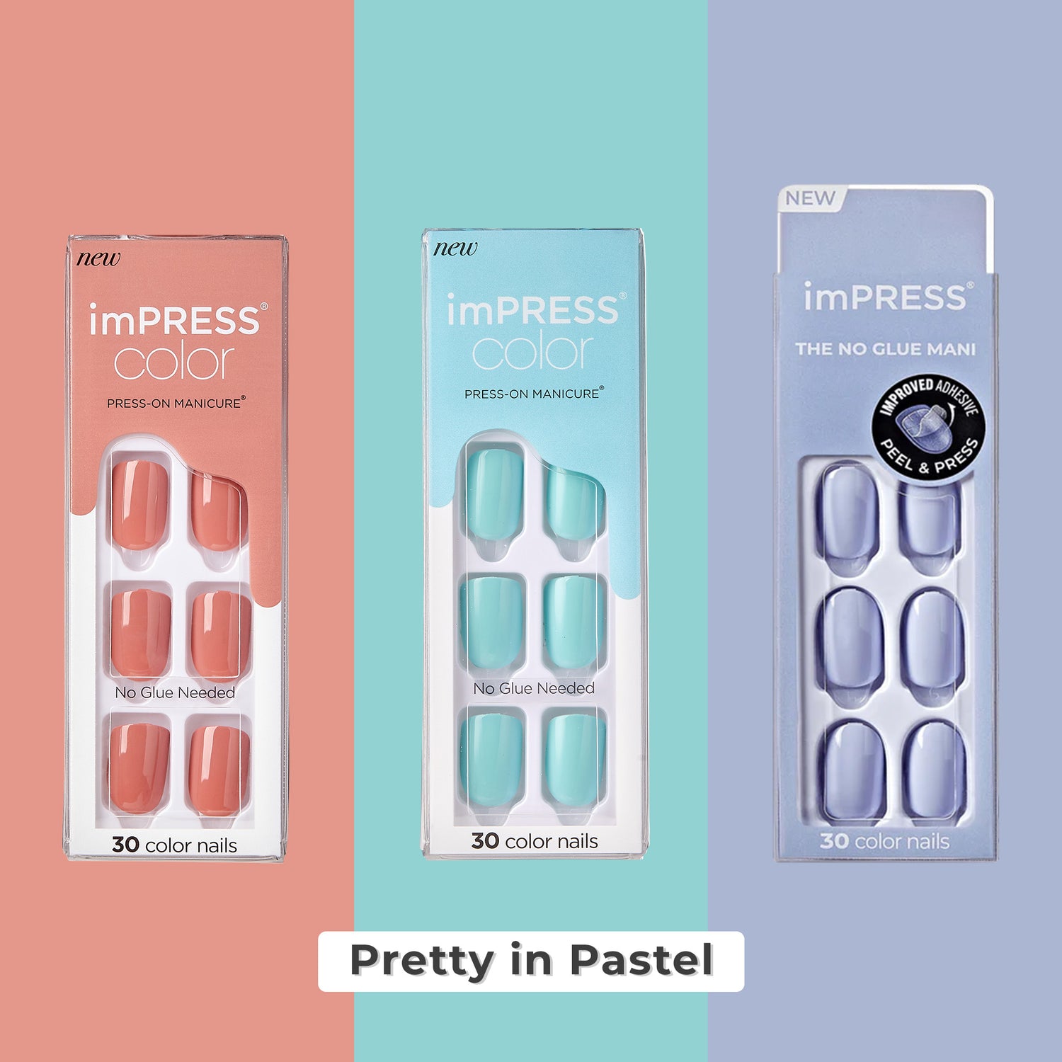 Impress Color Press On Nails Bundle - Pretty in Pastel