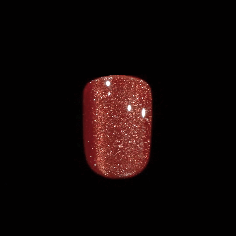 colorFX by Impress No Glue Fake Press On Nails - Ruby Rush | Design, Orange, Short, Squoval, Manicure