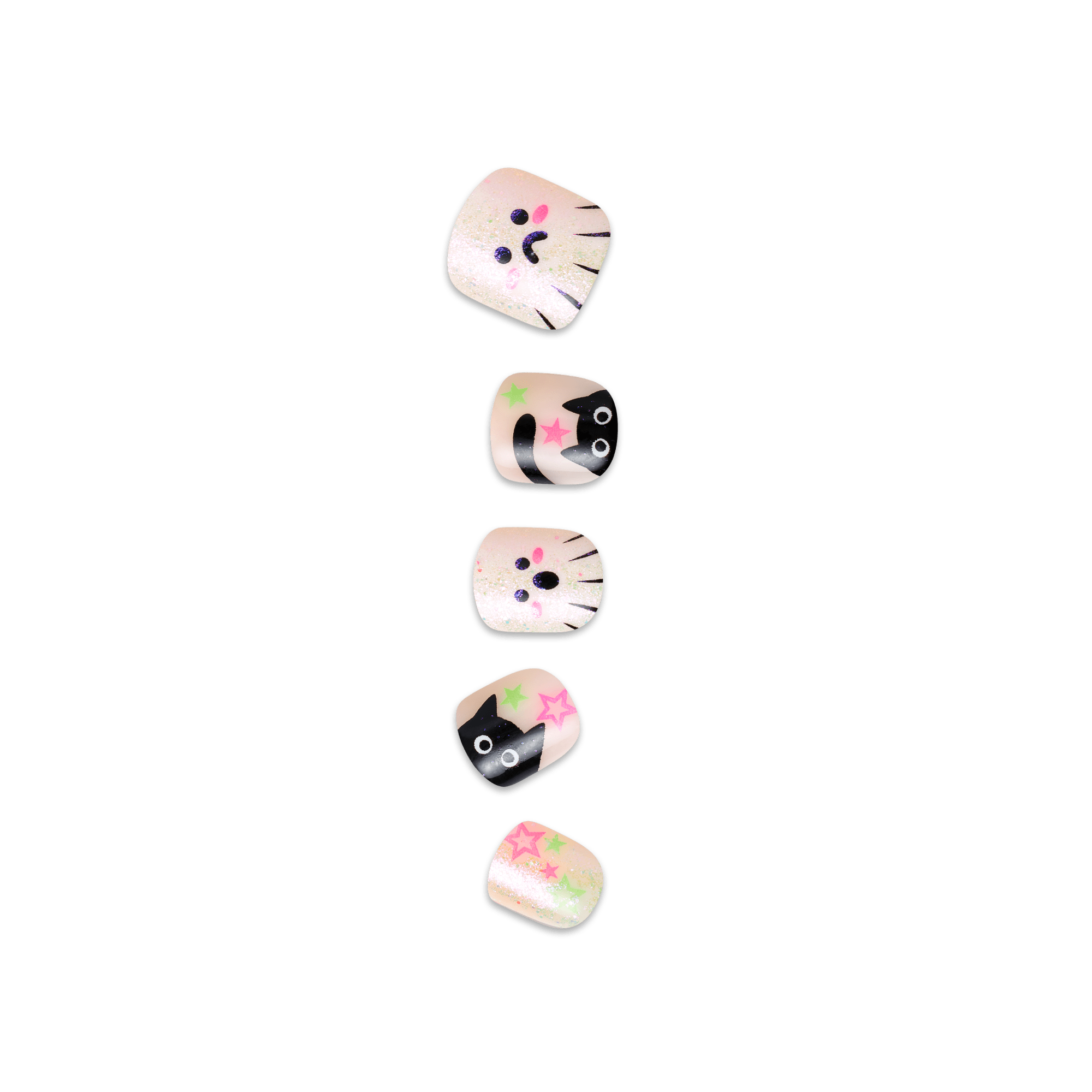 Impress Kids Halloween No Glue Fake Press On Nails - Tricky | Design, White, Kids, Squoval, Glow In The Dark, Manicure