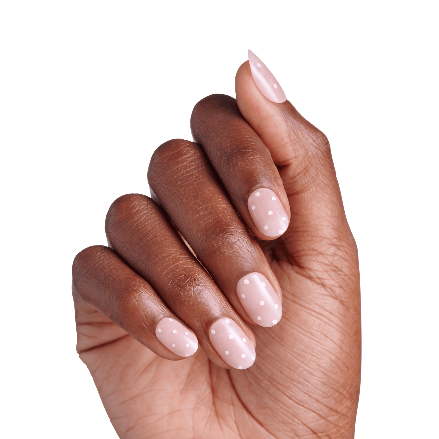 Impress Design No Glue Fake Press On Nails - Everice | Design, Pink, Short, Oval, Manicure