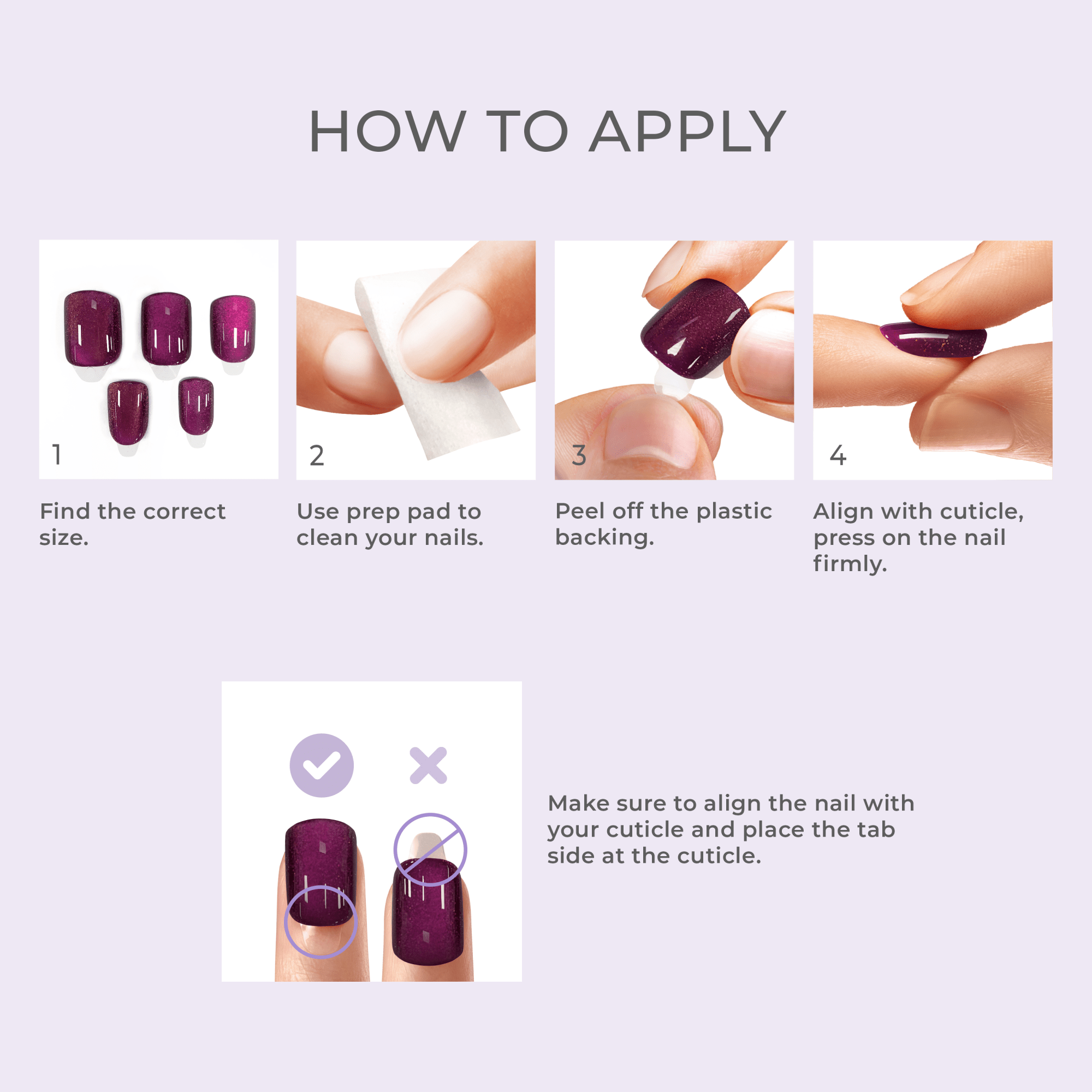 colorFX by Impress No Glue Fake Press On Nails - Night Changes | Design, Red, Short, Squoval, Manicure