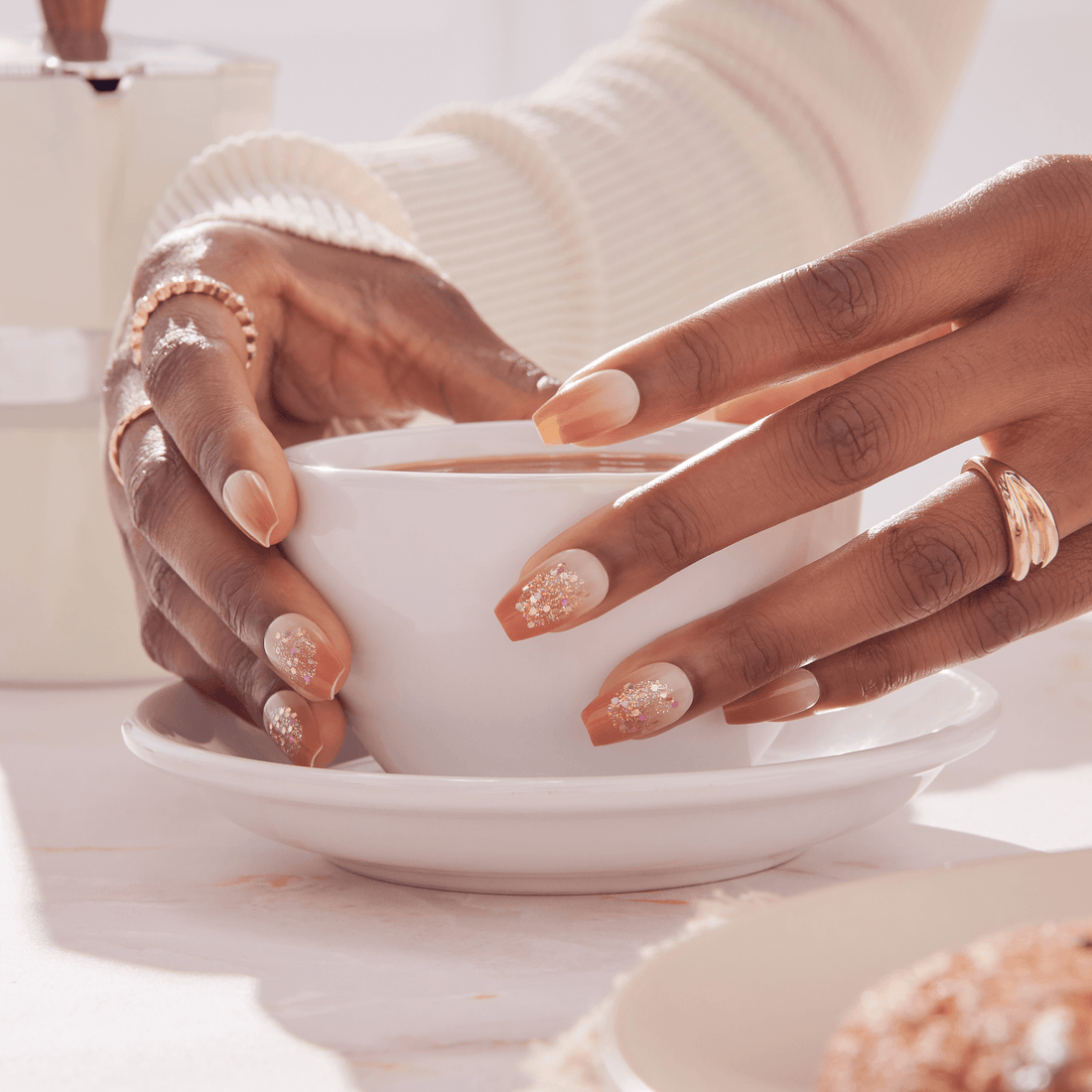 imPRESS Design Press On Nails - Golden Espresso