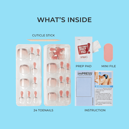 imPRESS Design Press On Pedicure - Chasing Summer