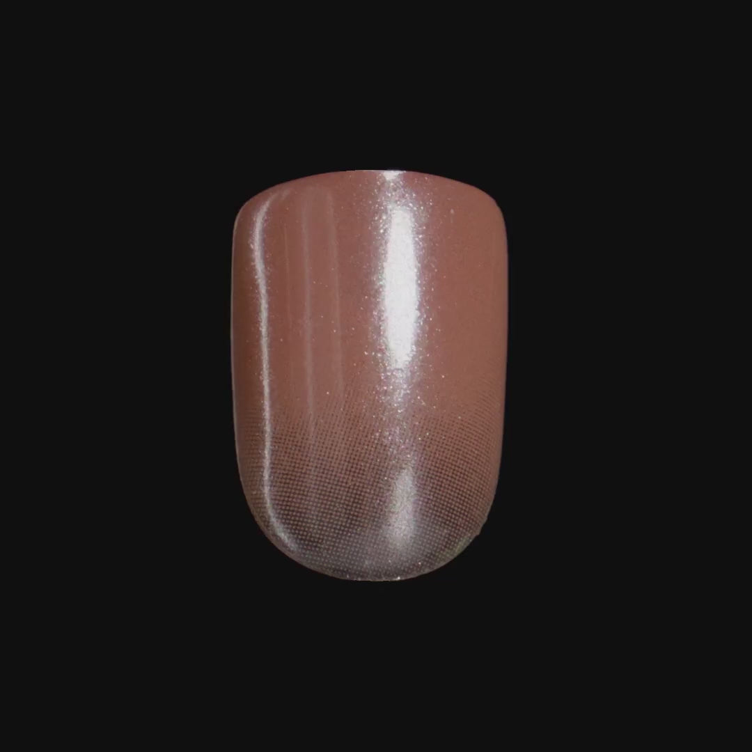 colorFX by Impress No Glue Fake Press On Nails - Last Call | Solid, Beige, Short, Squoval, Manicure