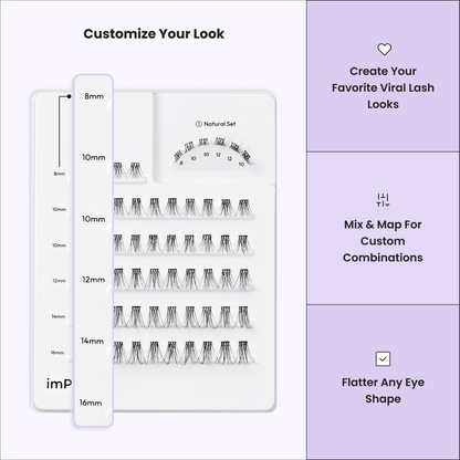 imPRESS Falsies Pre-Glued Individual Lashes Multipack - Classic Natural