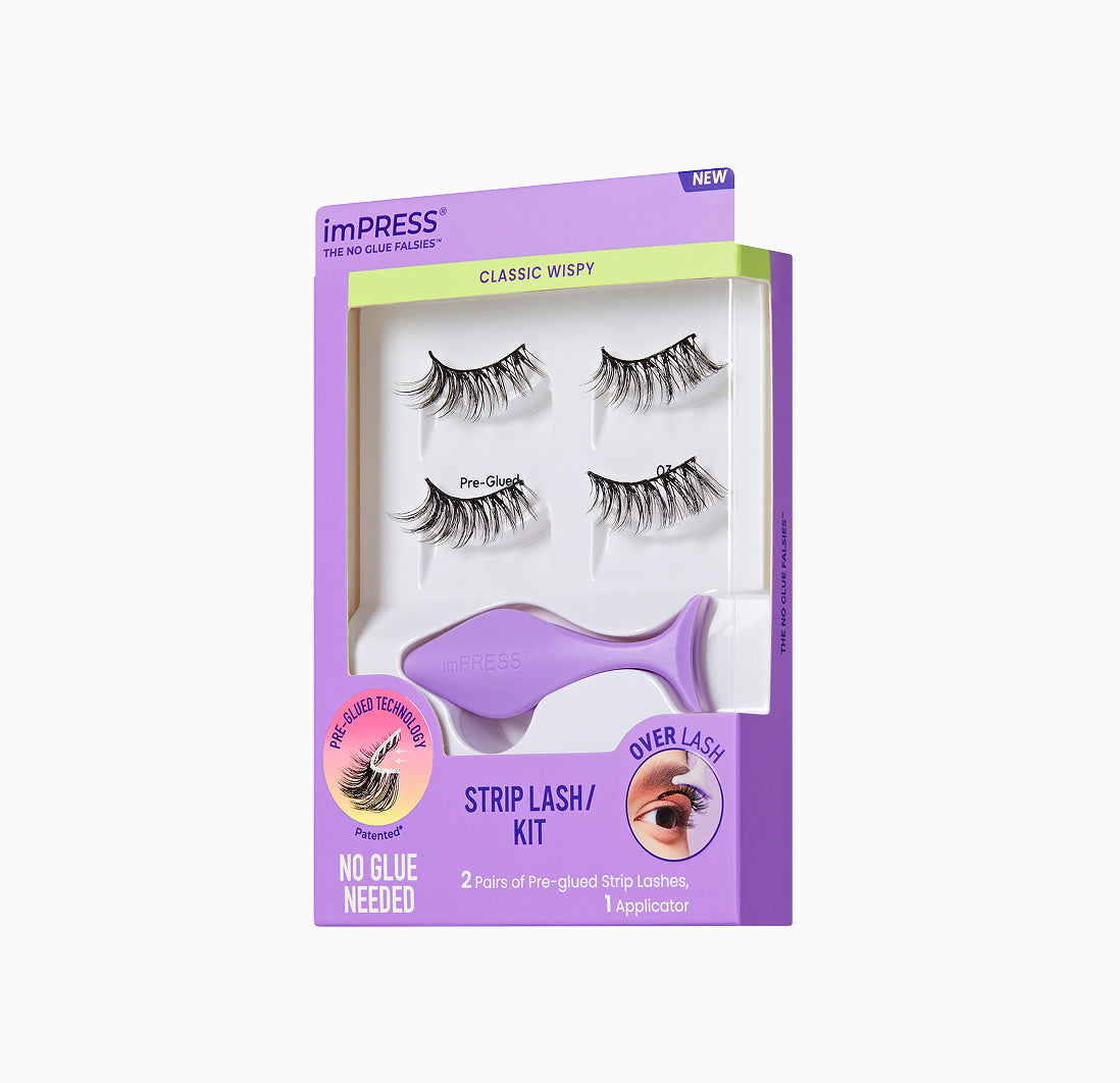 imPRESS Classic Wispy Pre-Glued Strip Lash Kit with applicator