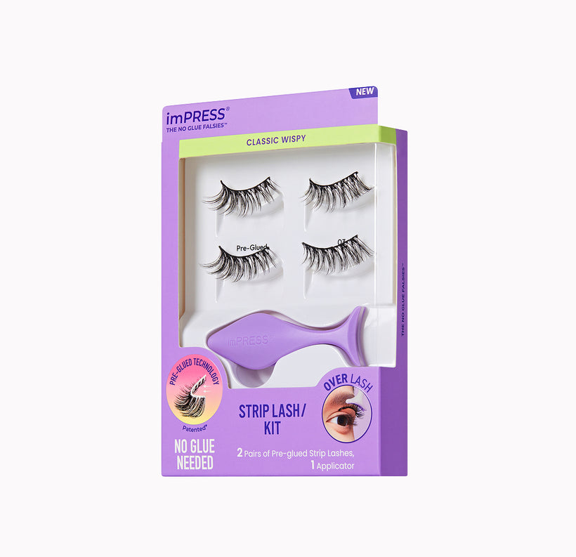 imPRESS Classic Wispy Pre-Glued Strip Lash Kit with applicator