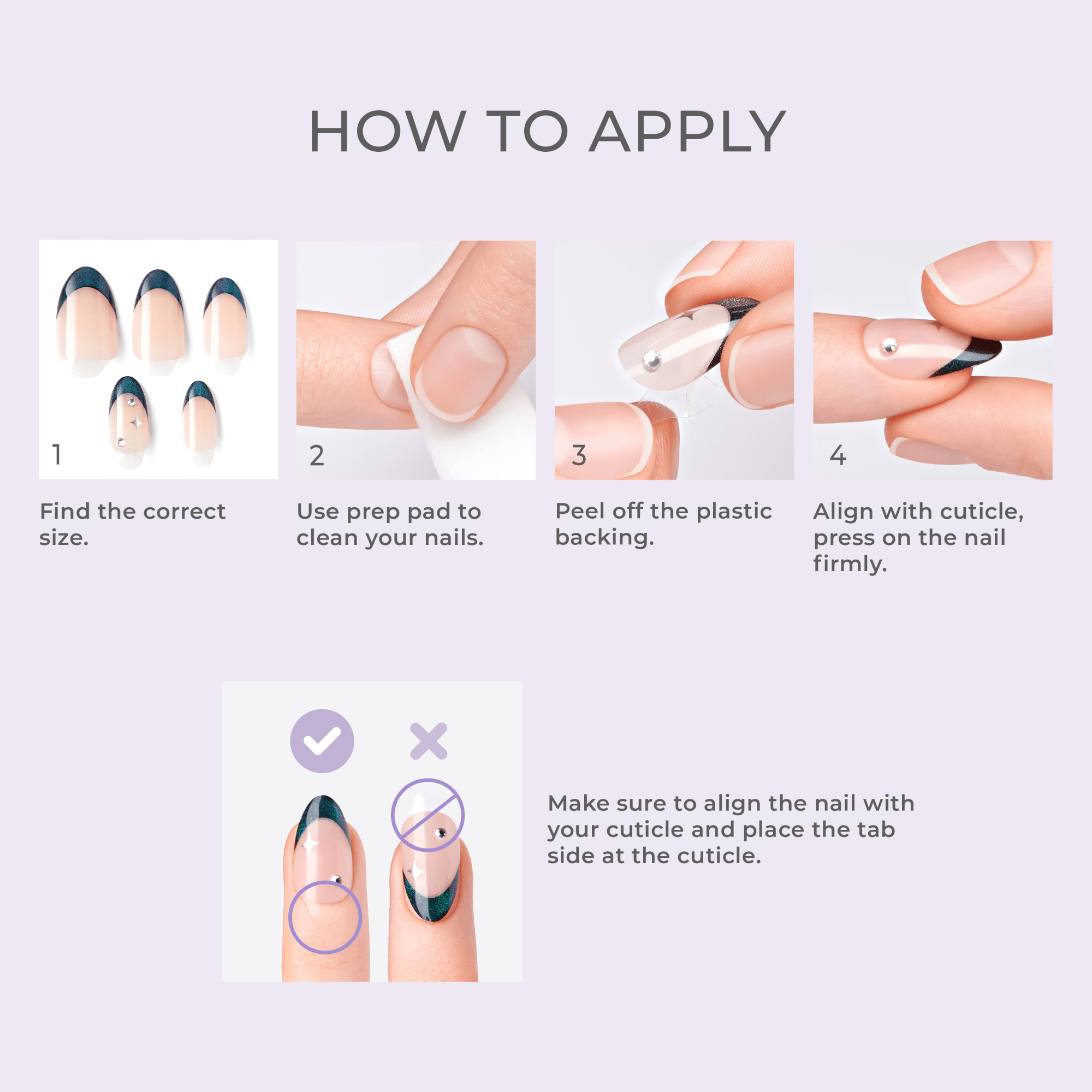 Impress Premium No Glue Fake Press On Nails - No Tears | French Design, White &amp; Gold, Medium, Almond, Manicure