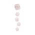 Five pink press on toenails stickers on a transparent background