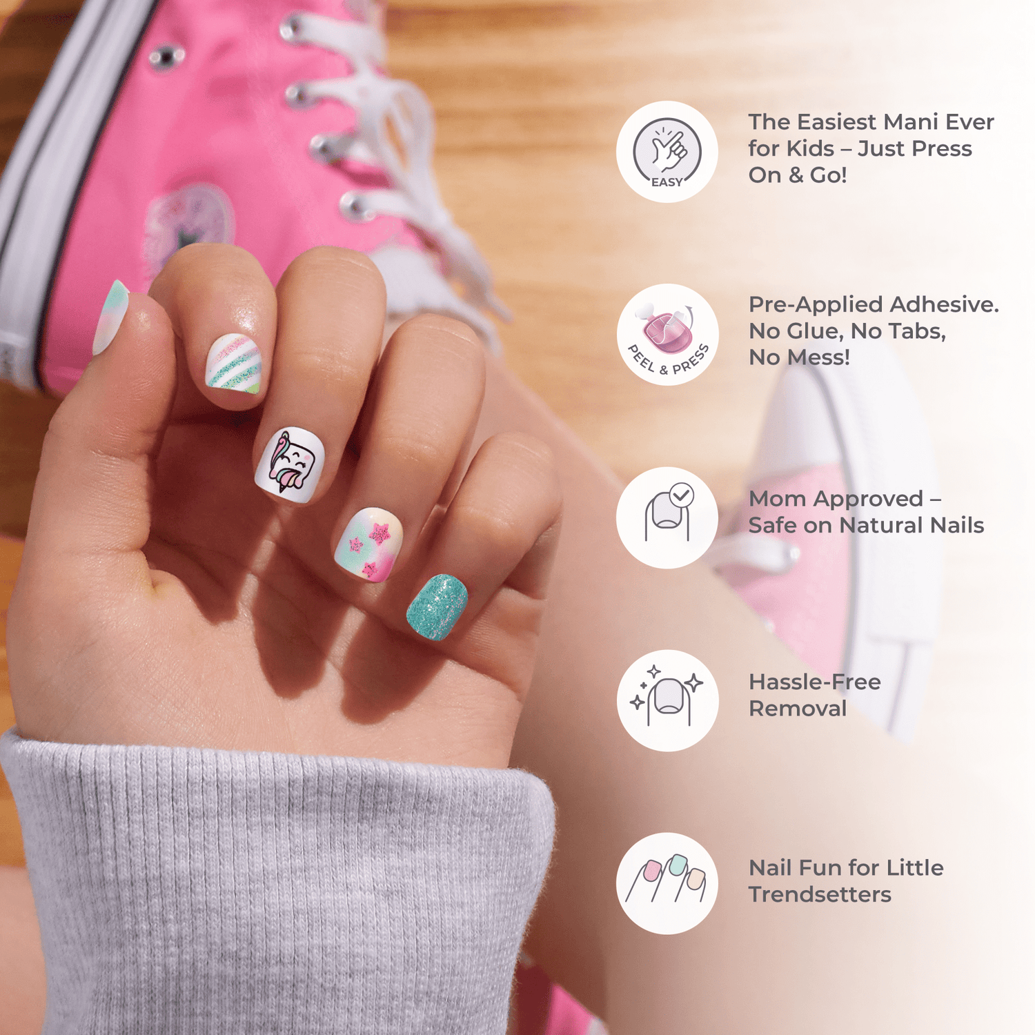 Impress Kids Press On Nails - Fairy Sparkle