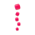 Set of pink toenails on a clear background