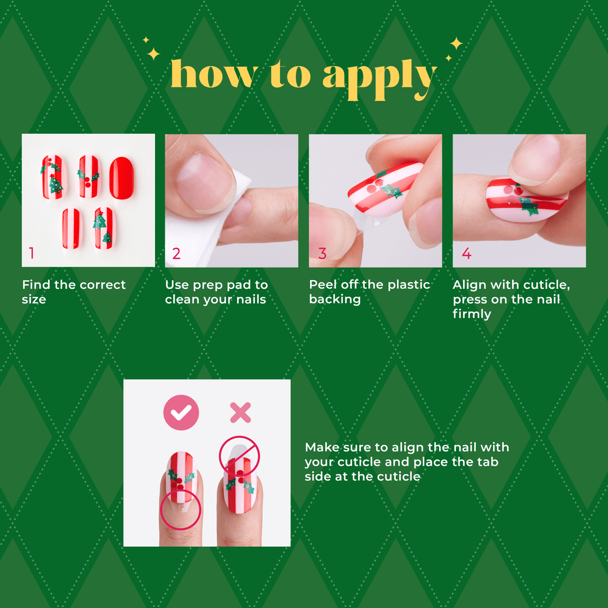 Impress Design Holiday No Glue Fake Press On Nails - Flare | Design, Gold, Short, Squoval, Manicure